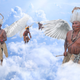 Illustration for article titled God Happens Upon Tribe Of Primitive, Sky-Worshipping Angels In Previously Uncontacted Region Of Heaven